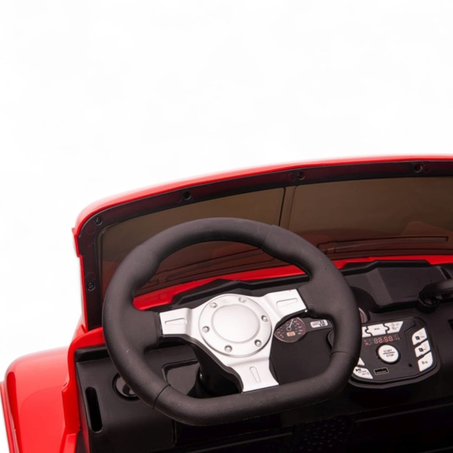 Carro Elétrico para Criança FARM TRUCK 12v Vermelho 4x4 c/ Rodas de Borracha & Assentos em Pele