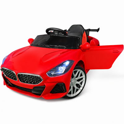 Carro Elétrico para Criança BM Z4 Style Vermelho 12v c/ RODAS DE BORRACHA & ASSENTO EM PELE