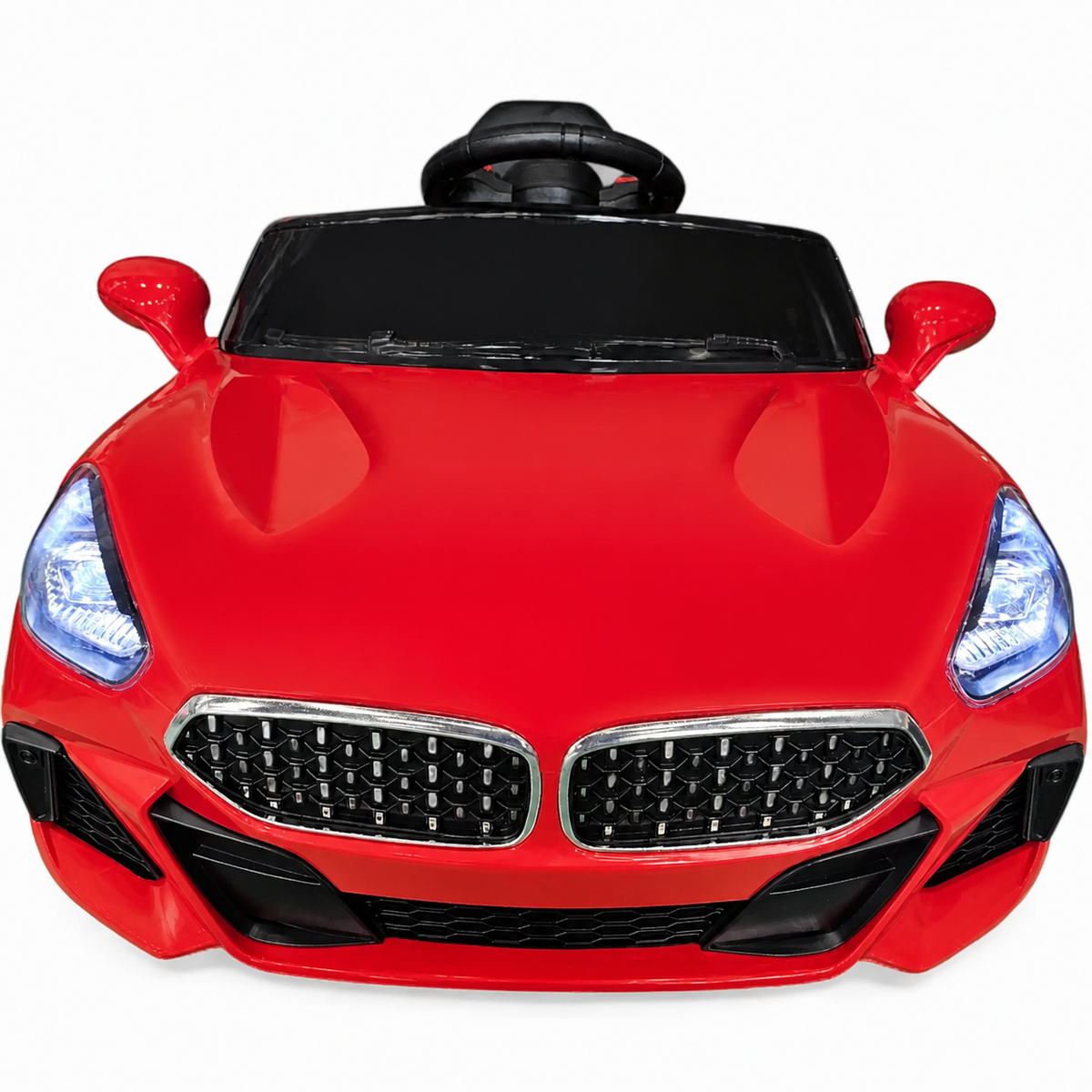 Carro Elétrico para Criança BM Z4 Style Vermelho 12v c/ RODAS DE BORRACHA & ASSENTO EM PELE