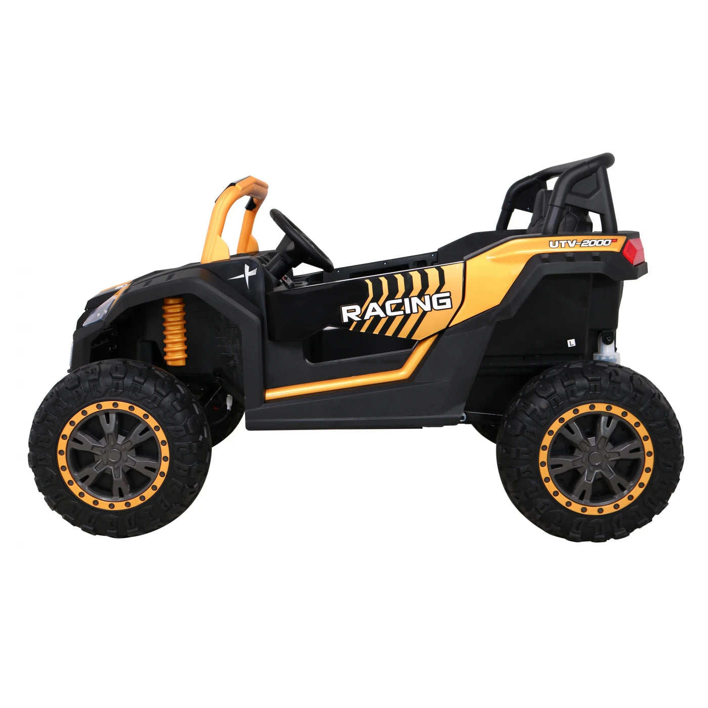 Carro Elétrico para Criança BUGGY ATV RACING 24v Gold c/ RODAS DE BORRACHA & ASSENTO EM PELE