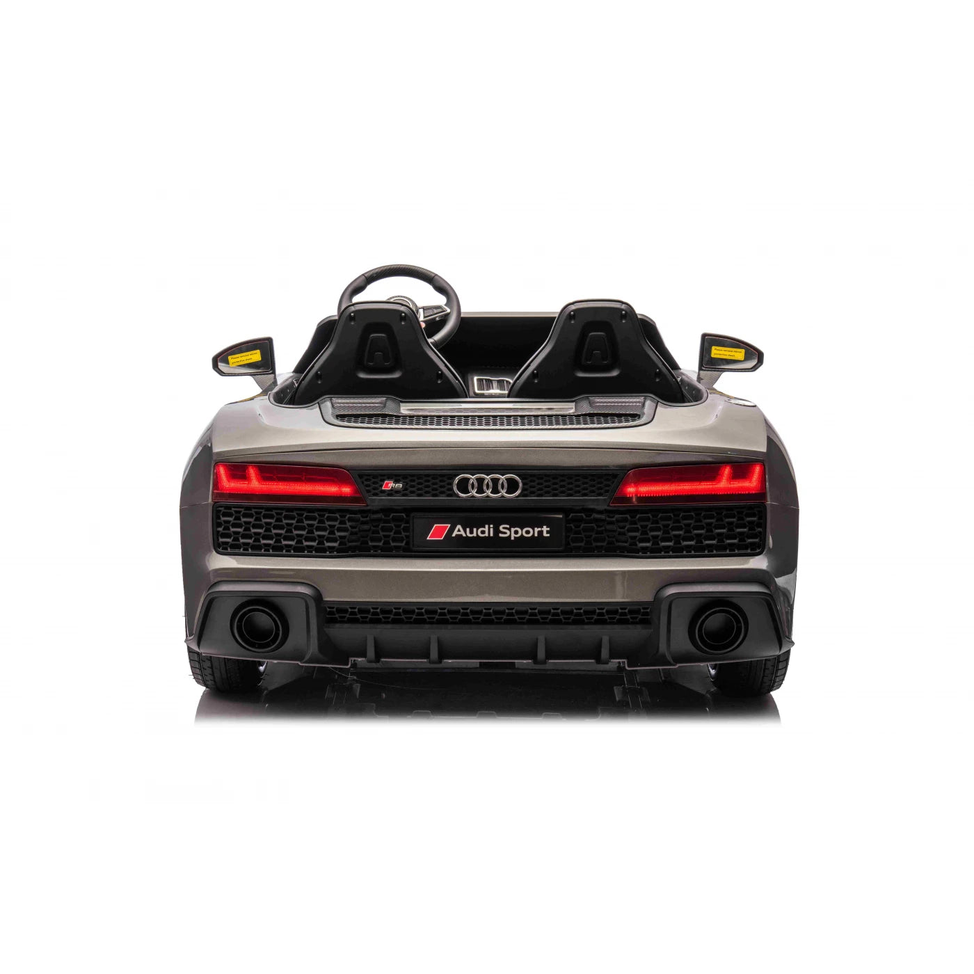Carro elétrico para Criança AUDI R8 SPYDER Versão XXL Cinza c/ RODAS DE BORRACHA & ASSENTO EM PELE