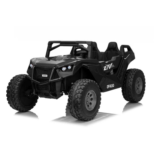 Carro Elétrico para Criança BUGGY RTR 4x4 24v Preto 2 LUGARES, RODAS DE BORRACHA & ASSENTO EM PELE