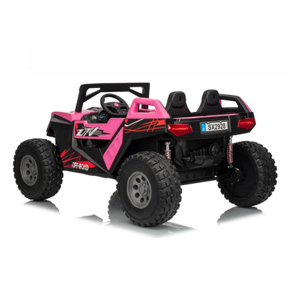 Carro Elétrico para Criança BUGGY RTR 4x4 24v Rosa 2 LUGARES, RODAS DE BORRACHA & ASSENTO EM PELE