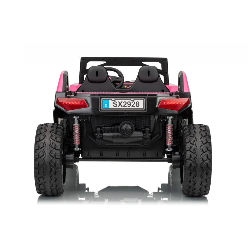 Carro Elétrico para Criança BUGGY RTR 4x4 24v Rosa 2 LUGARES, RODAS DE BORRACHA & ASSENTO EM PELE