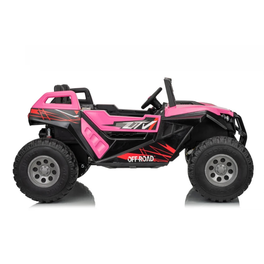 Carro Elétrico para Criança BUGGY RTR 4x4 24v Rosa 2 LUGARES, RODAS DE BORRACHA & ASSENTO EM PELE