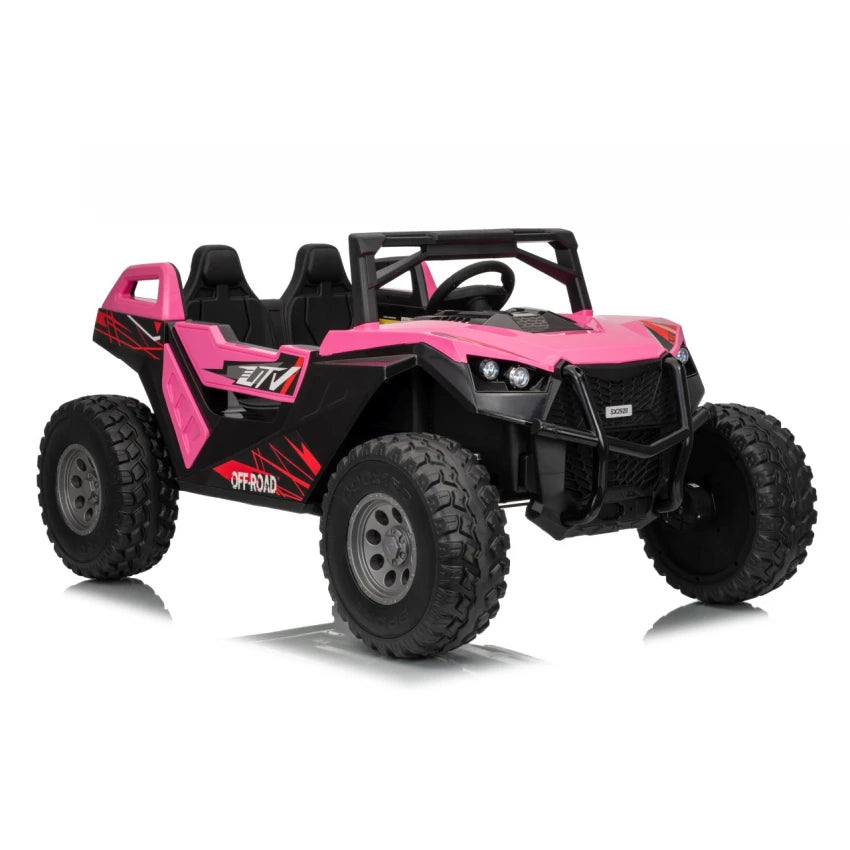 Carro Elétrico para Criança BUGGY RTR 4x4 24v Rosa 2 LUGARES, RODAS DE BORRACHA & ASSENTO EM PELE