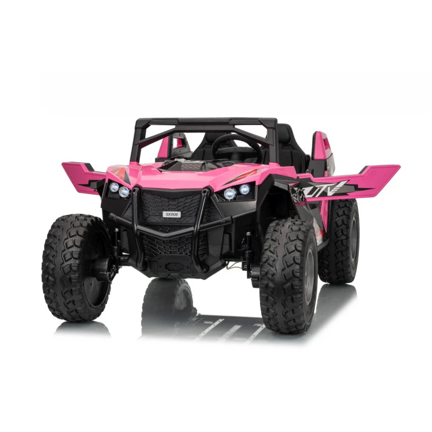 Carro Elétrico para Criança BUGGY RTR 4x4 24v Rosa 2 LUGARES, RODAS DE BORRACHA & ASSENTO EM PELE
