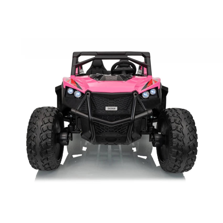Carro Elétrico para Criança BUGGY RTR 4x4 24v Rosa 2 LUGARES, RODAS DE BORRACHA & ASSENTO EM PELE