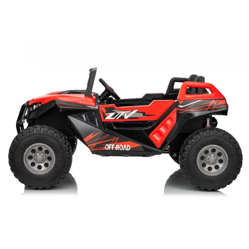 Carro Elétrico para Criança BUGGY RTR 4x4 24v Vermelho 2 LUGARES, RODAS DE BORRACHA & ASSENTO EM PELE