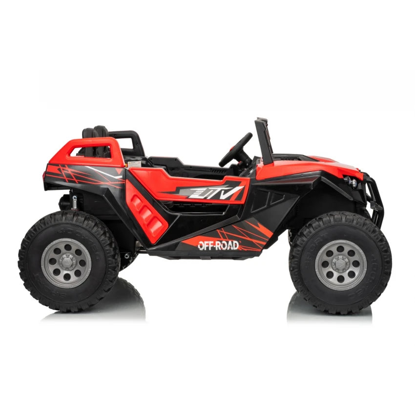 Carro Elétrico para Criança BUGGY RTR 4x4 24v Vermelho 2 LUGARES, RODAS DE BORRACHA & ASSENTO EM PELE