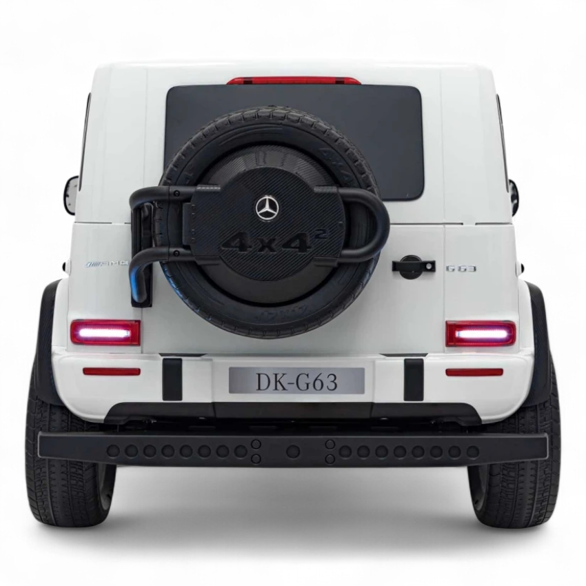 Carro Elétrico para Criança Mercedes G63 AMG XXL Branco 24v 4x200w c/ Rodas de Borracha & Assentos em Pele