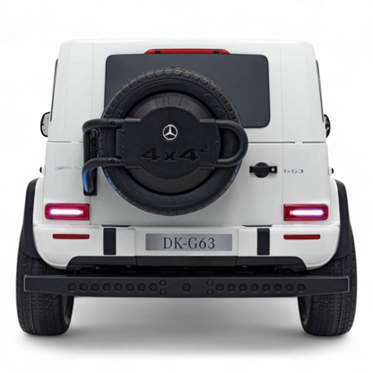 Carro Elétrico para Criança Mercedes G63 AMG XXL Branco 24v 4x200w c/ Rodas de Borracha & Assentos em Pele