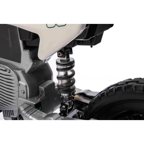 Mota Elétrica para Criança estilo CROSS 12v Verde c/ RODAS DE BORRACHA & ASSENTO EM PELE