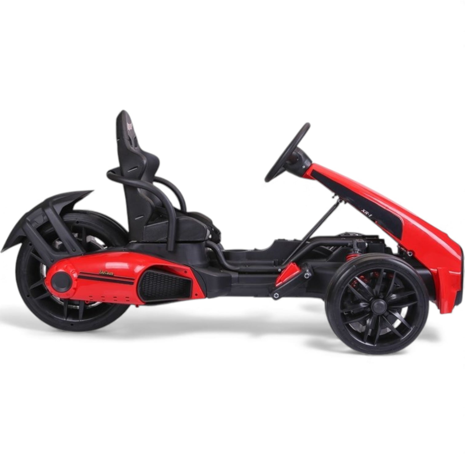 Kart Elétrico para Criança FUNSHOT 12v Vermelho c/ RODAS DE BORRACHA & ASSENTO DE PLÁSTICO