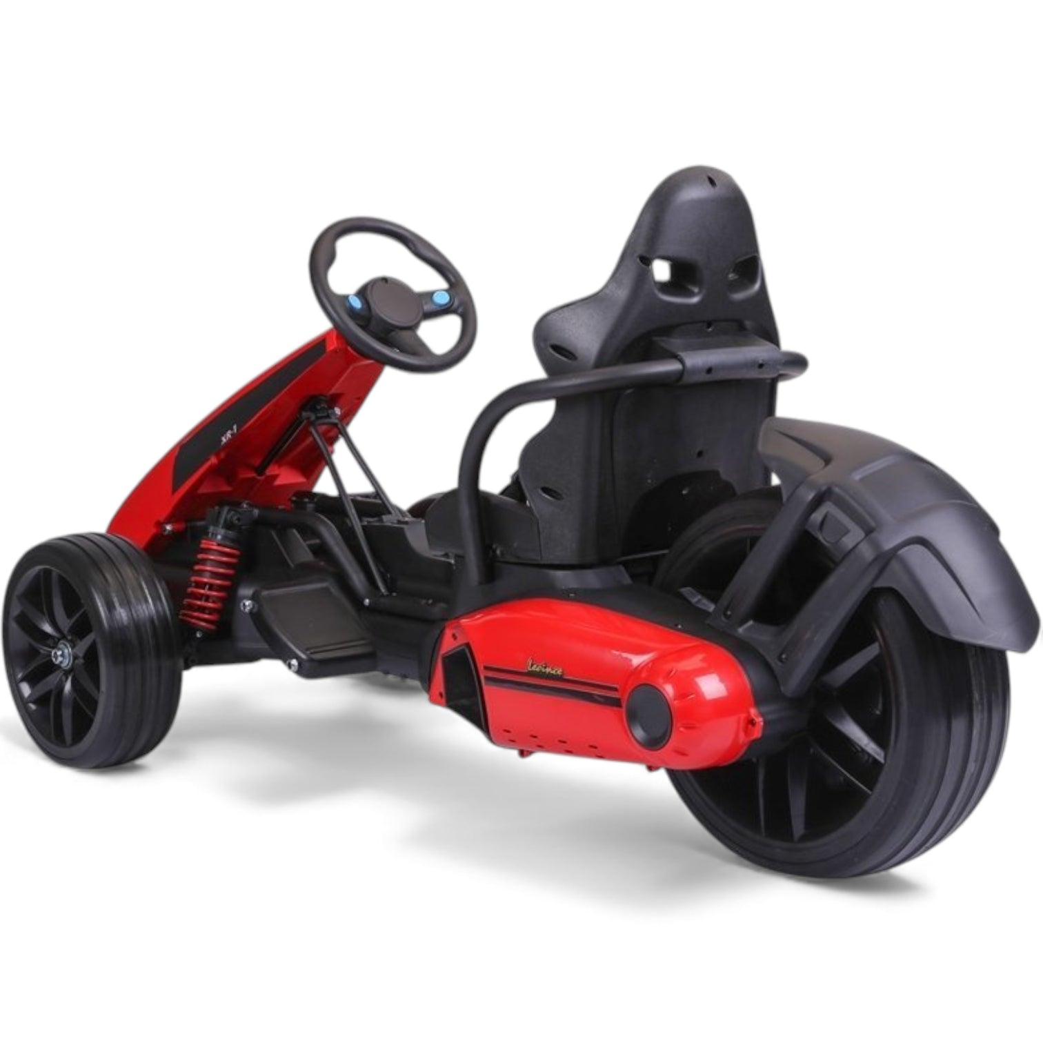 Kart Elétrico para Criança FUNSHOT 12v Vermelho c/ RODAS DE BORRACHA & ASSENTO DE PLÁSTICO