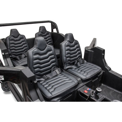 Carro Elétrico para Criança BUGGY ATV 4 Lugares XXXL 4x4 24v Branco c/ Rodas de Borracha & Assentos em Pele