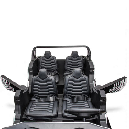 Carro Elétrico para Criança BUGGY ATV 4 Lugares XXXL 4x4 24v Branco c/ Rodas de Borracha & Assentos em Pele