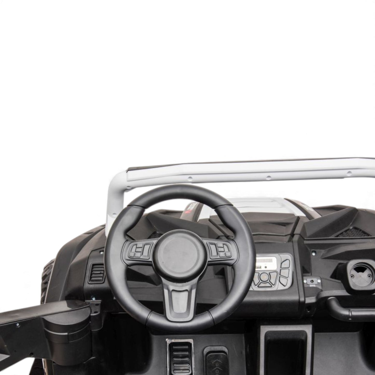 Carro Elétrico para Criança BUGGY ATV 4 Lugares XXXL 4x4 24v Branco c/ Rodas de Borracha & Assentos em Pele