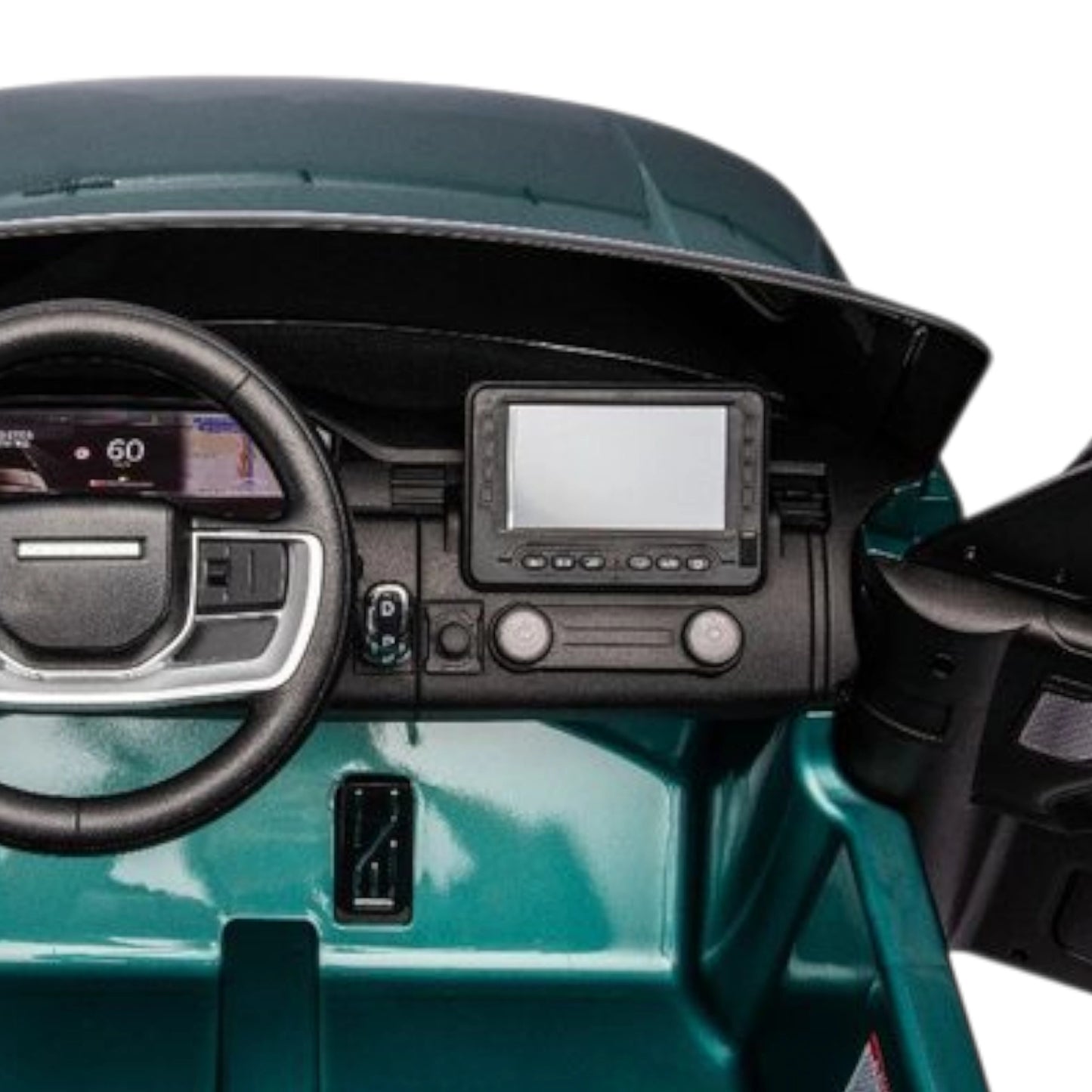 Carro elétrico para criança RANGE ROVER SV Cinza Metalizado 2 Lugares 24v MP4 c/ RODAS DE BORRACHA & ASSENTO EM PELE