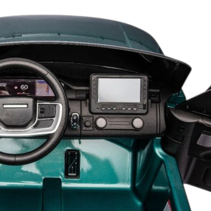 Carro elétrico para criança RANGE ROVER SV Cinza Metalizado 2 Lugares 24v MP4 c/ RODAS DE BORRACHA & ASSENTO EM PELE