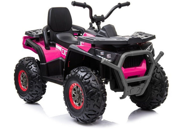Mota Elétrica para Criança QUAD DESERT 12V Rosa c/ RODAS DE BORRACHA & ASSENTO EM PELE