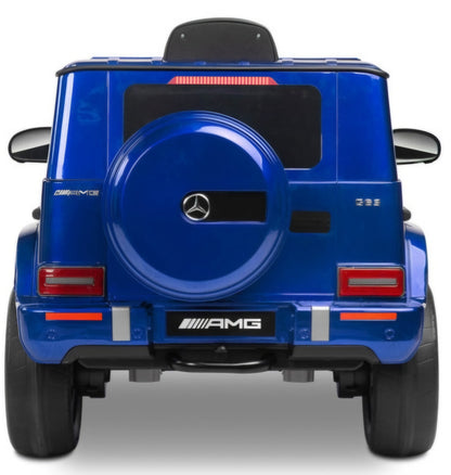 Carro Elétrico para Criança MERCEDES G63 12v Azul Metalizado c/ RODAS DE BORRACHA & ASSENTO EM PELE