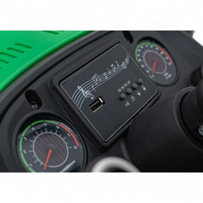 Trator Elétrico para Criança GROW 24v Verde c/ RODAS DE BORRACHA & ASSENTO EM PELE