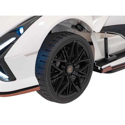 Carro Elétrico para Criança Lamborghini Sian 2 24v c/ RODAS DE BORRACHA & ASSENTO EM PELE