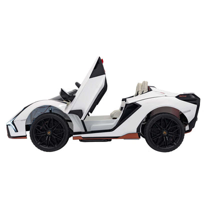 Carro Elétrico para Criança Lamborghini Sian 2 24v c/ RODAS DE BORRACHA & ASSENTO EM PELE