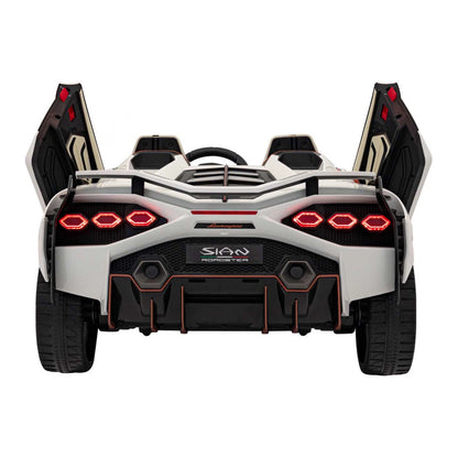 Carro Elétrico para Criança Lamborghini Sian 2 24v c/ RODAS DE BORRACHA & ASSENTO EM PELE