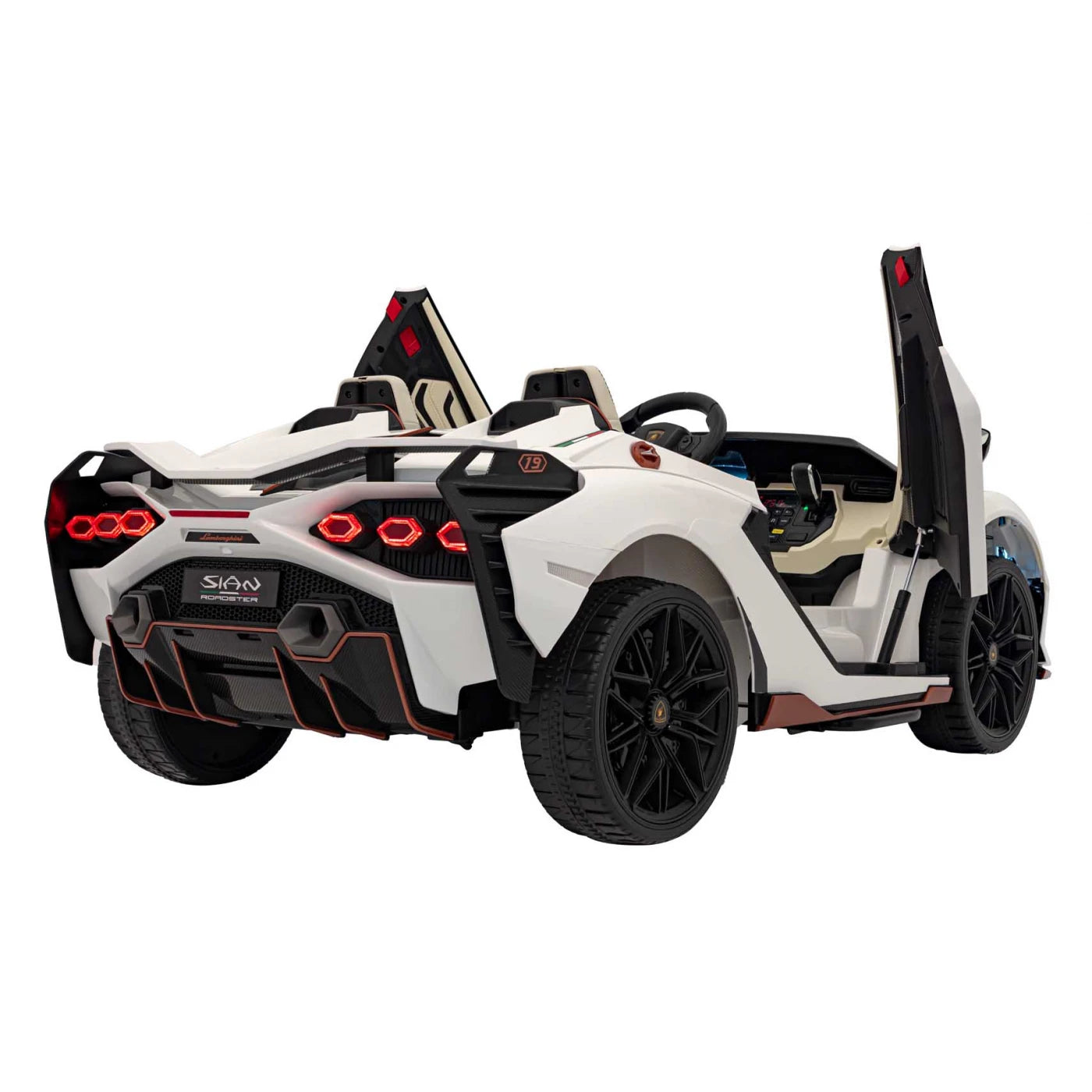 Carro Elétrico para Criança Lamborghini Sian 2 24v c/ RODAS DE BORRACHA & ASSENTO EM PELE