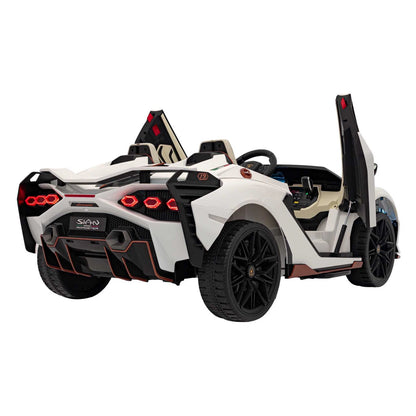 Carro Elétrico para Criança Lamborghini Sian 2 24v c/ RODAS DE BORRACHA & ASSENTO EM PELE