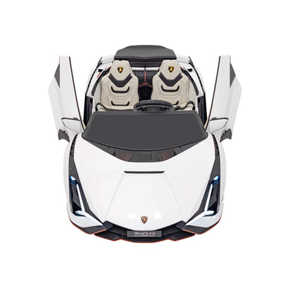 Carro Elétrico para Criança Lamborghini Sian 2 24v c/ RODAS DE BORRACHA & ASSENTO EM PELE