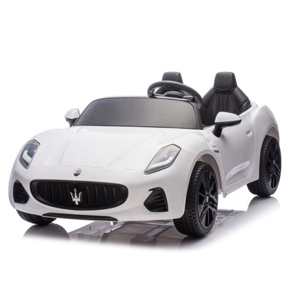 Carro Elétrico para Criança Maserati Branco 4x4 2 LUGARES 24v c/ RODAS DE BORRACHA & ASSENTO EM PELE
