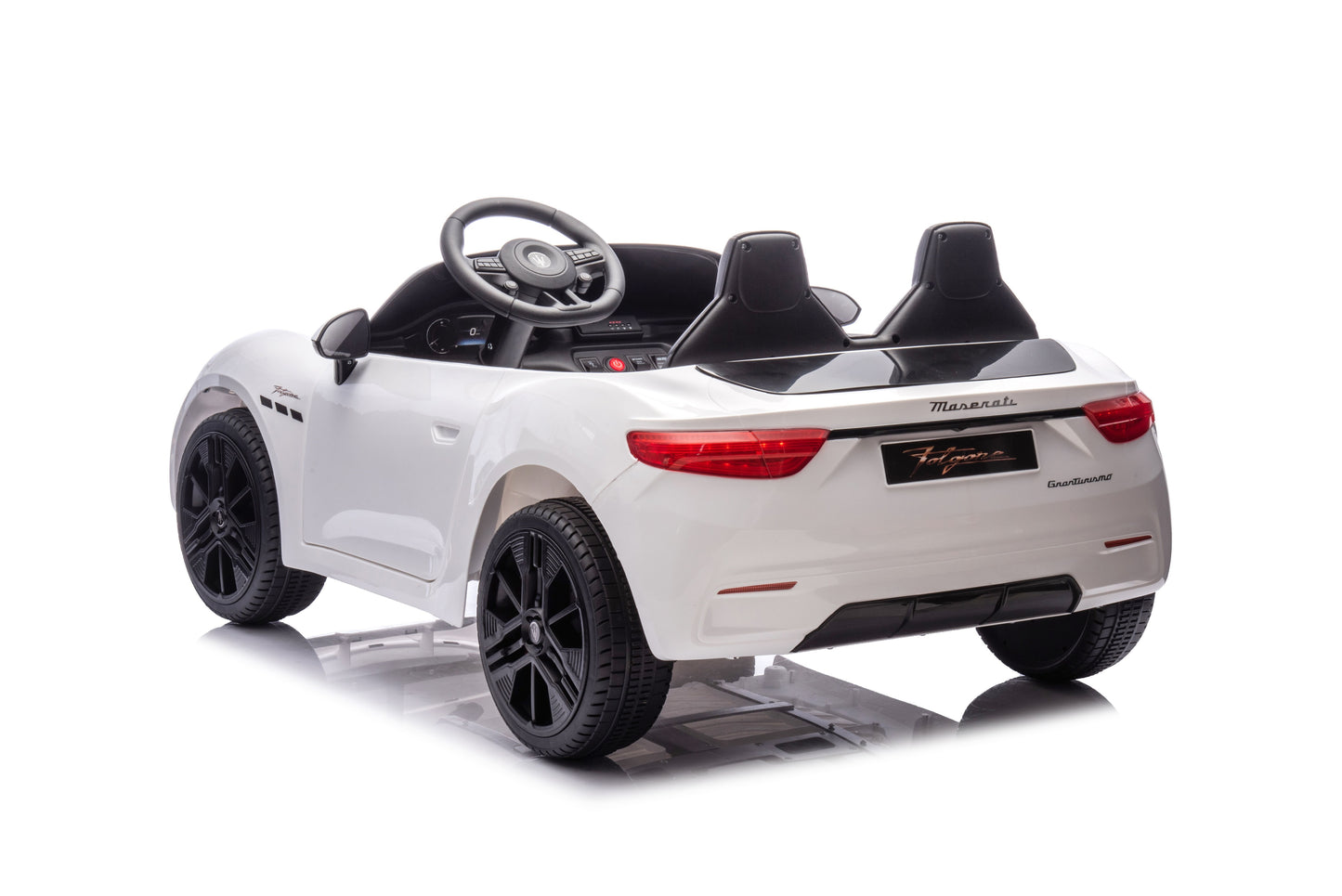 PRÉ-VENDA Carro Elétrico para Criança Maserati Branco 4x4 2 LUGARES 24v c/ RODAS DE BORRACHA & ASSENTO EM PELE