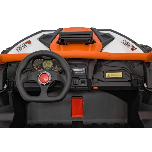 PRÉ-VENDA Carro Elétrico para Criança MAVERICK STYLE RR 4x4 24v Laranja c/ RODAS DE BORRACHA & ASSENTO EM PELE