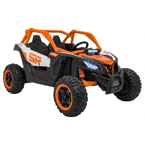 PRÉ-VENDA Carro Elétrico para Criança MAVERICK STYLE RR 4x4 24v Laranja c/ RODAS DE BORRACHA & ASSENTO EM PELE