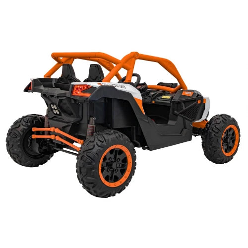 PRÉ-VENDA Carro Elétrico para Criança MAVERICK STYLE RR 4x4 24v Laranja c/ RODAS DE BORRACHA & ASSENTO EM PELE