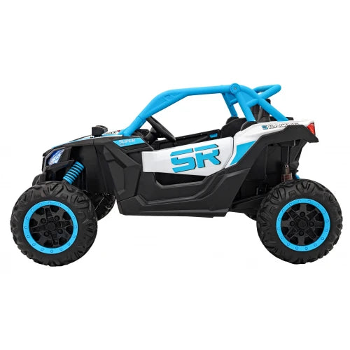 PRÉ-VENDA Carro Elétrico para Criança MAVERICK STYLE RR 4x4 24v Azul c/ RODAS DE BORRACHA & ASSENTO EM PELE
