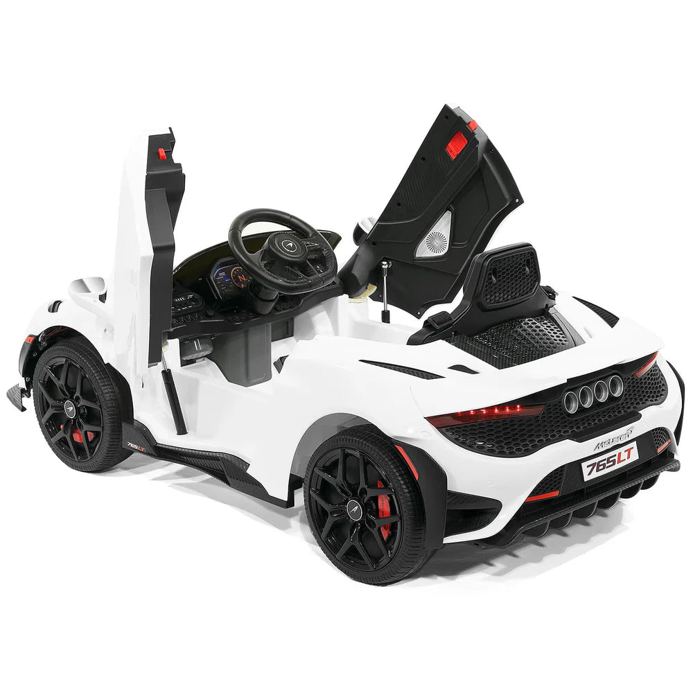 Pré-Venda Carro Elétrico para Criança Mc Laren 12v Branco c/ RODAS DE BORRACHA & ASSENTO EM PELE