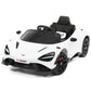 Pré-Venda Carro Elétrico para Criança Mc Laren 12v Branco c/ RODAS DE BORRACHA & ASSENTO EM PELE