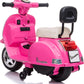 PRÉ VENDA Mini Vespa PX150 Elétrica para Crianças 6v Rosa c/ rodas de plástico