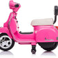 PRÉ VENDA Mini Vespa PX150 Elétrica para Crianças 6v Rosa c/ rodas de plástico