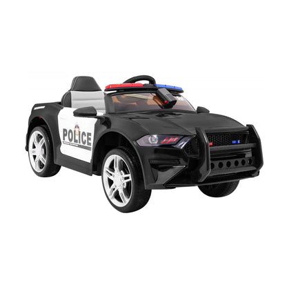 Carro Elétrico para Criança Policia 12V c/ RODAS DE BORRACHA & ASSENTO EM PELE