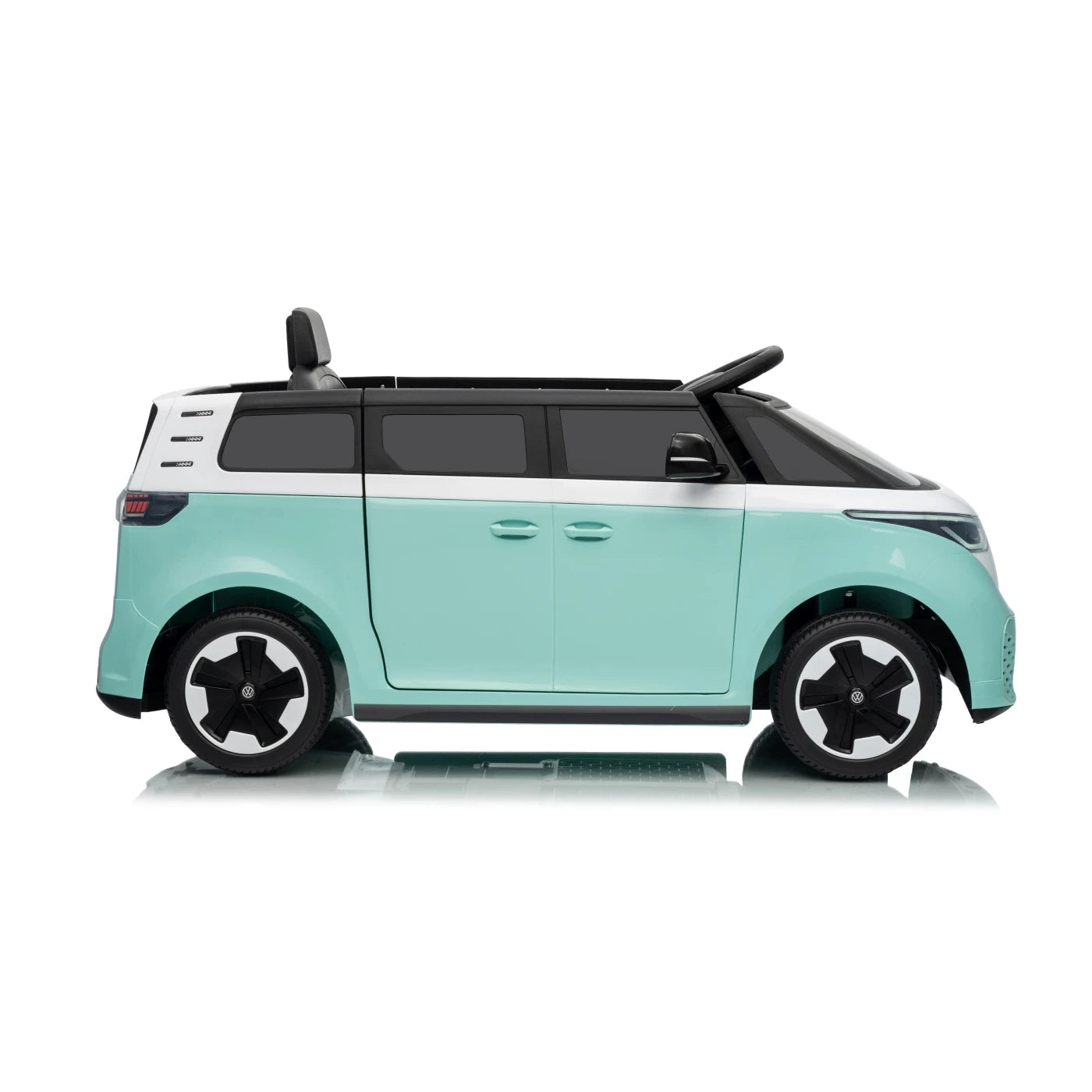 Carro elétrico para Criança Volkswagen ID Buzz Azul c/ rodas de borracha e assento em pele