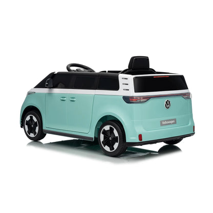 Carro elétrico para Criança Volkswagen ID Buzz Azul c/ rodas de borracha e assento em pele