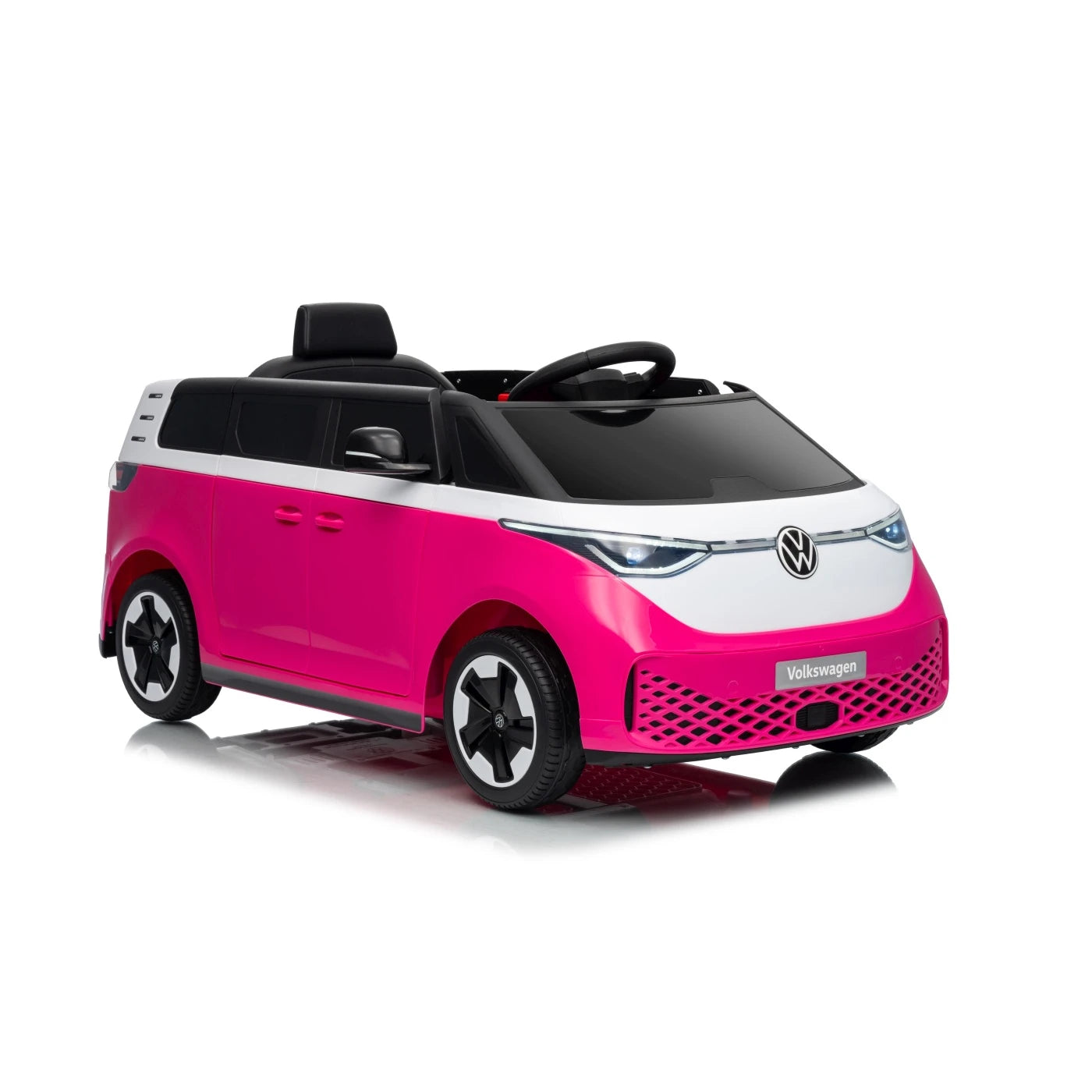 Carro elétrico para Criança Volkswagen ID Buzz Rosa c/ rodas de borracha e assento em pele