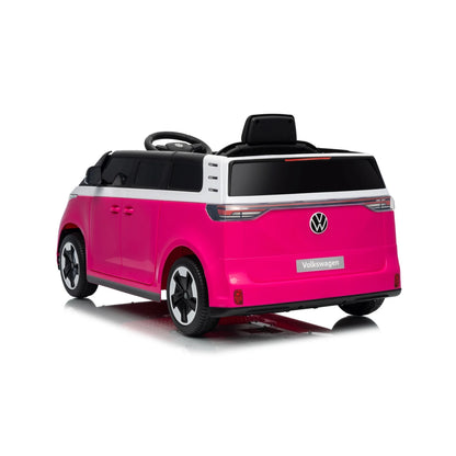 Carro elétrico para Criança Volkswagen ID Buzz Rosa c/ rodas de borracha e assento em pele