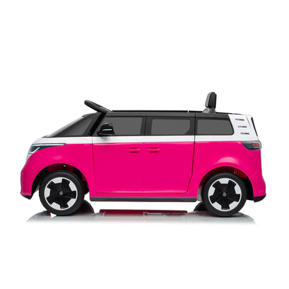 Carro elétrico para Criança Volkswagen ID Buzz Rosa c/ rodas de borracha e assento em pele
