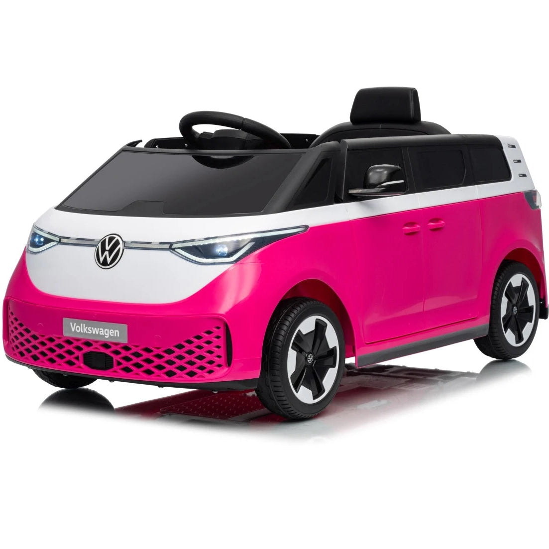Carro elétrico para Criança Volkswagen ID Buzz Rosa c/ rodas de borracha e assento em pele